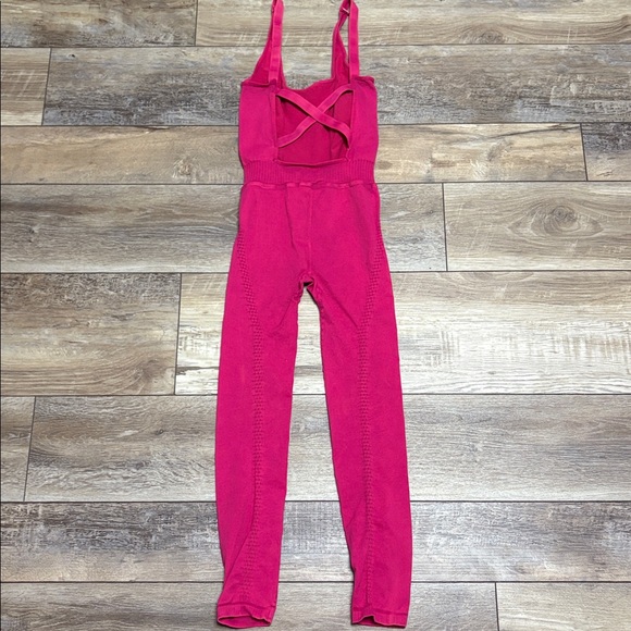 FP Movement Free People Good Karma Onesie Dark Pink XS/S NWOT - Picture 6 of 6